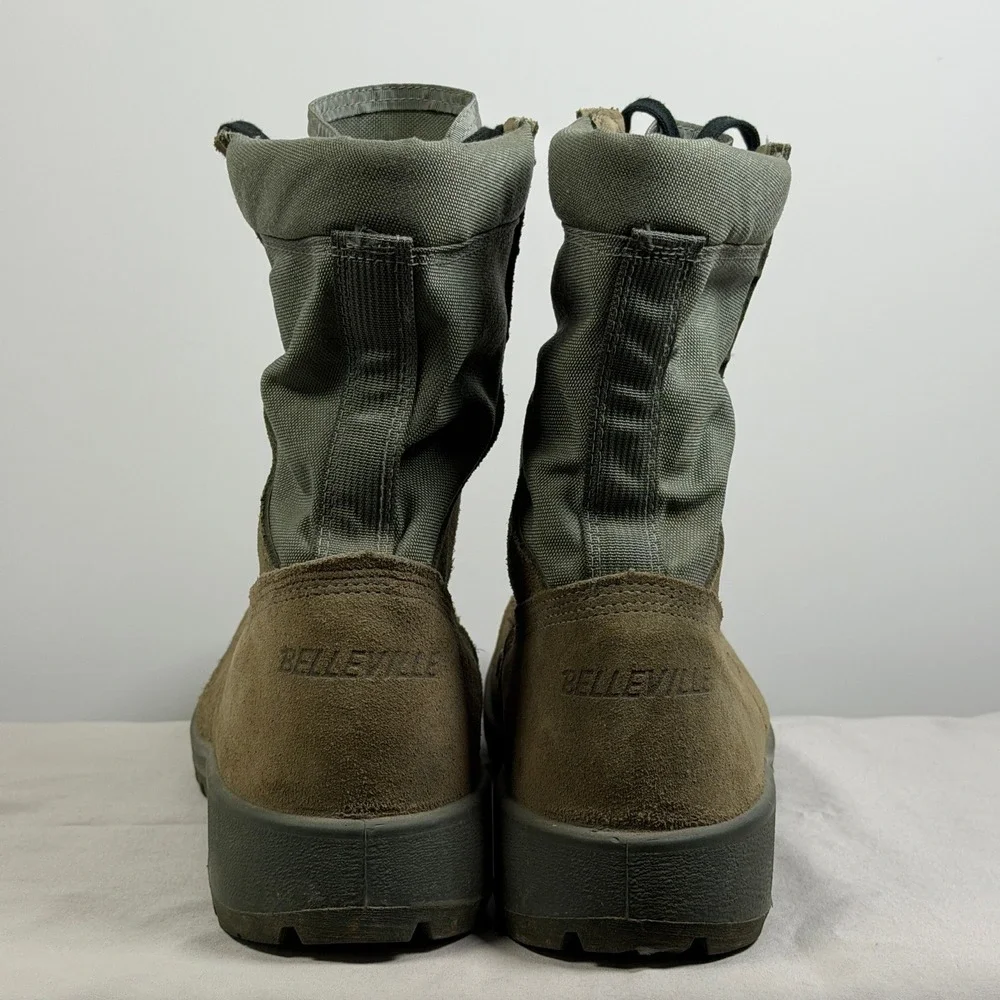 Belleville 600 ST Mens Green Steel Toe Military Combat Boots Size 13 R USA